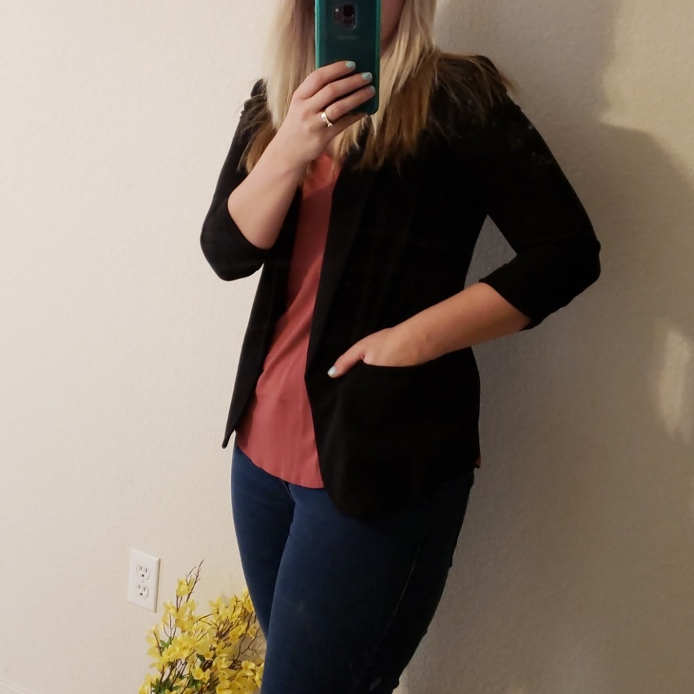 Black women's blazer jacket sz8